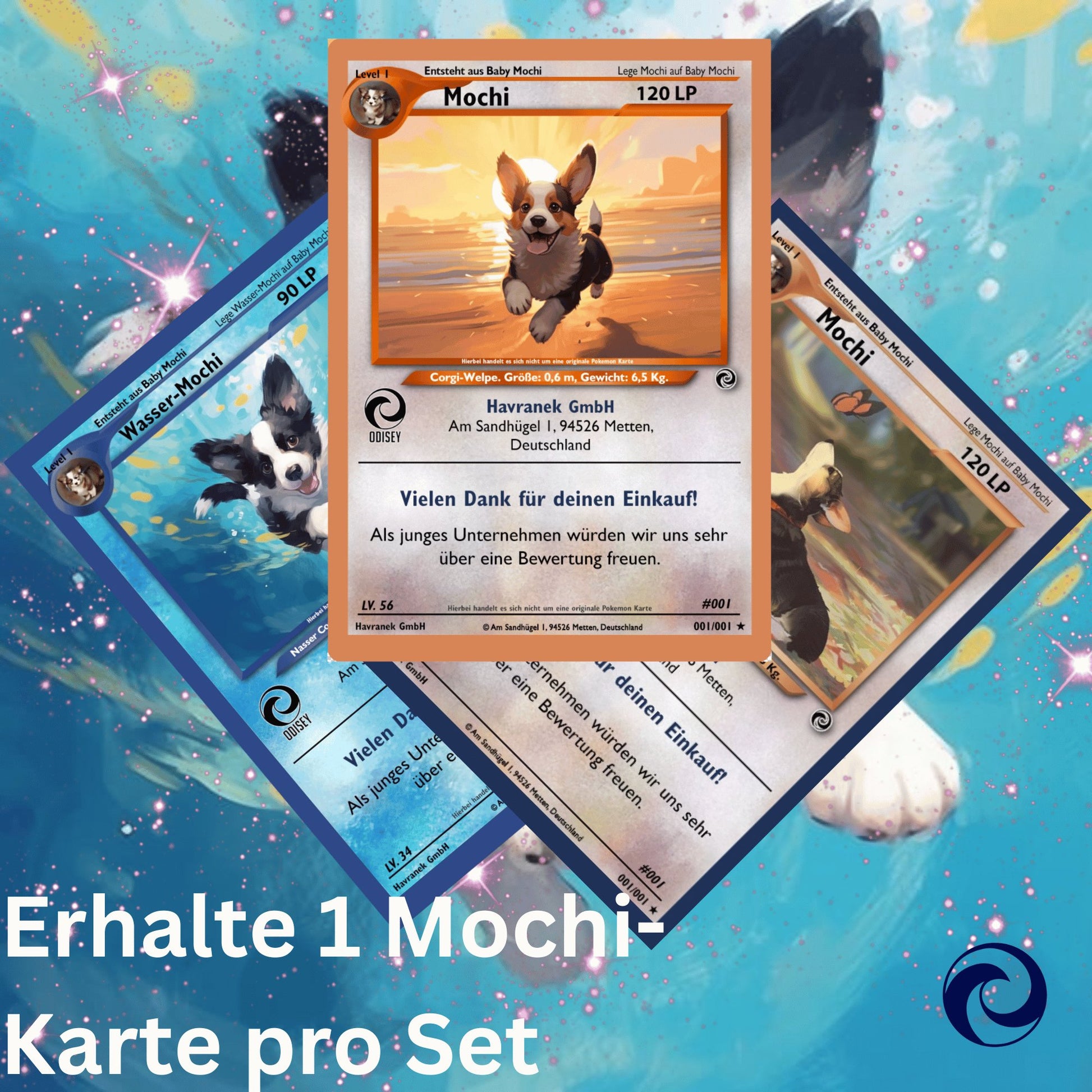 Odisey-Kartenset aus 50 Pokemon Karten Original deutsch | 1 Holo/Reverse Holo Pokemon Karte | Pokemon Karten deutsch original | 50 Original Pokemon Karten | Inklusive Mochi Karte - Odisey Shop