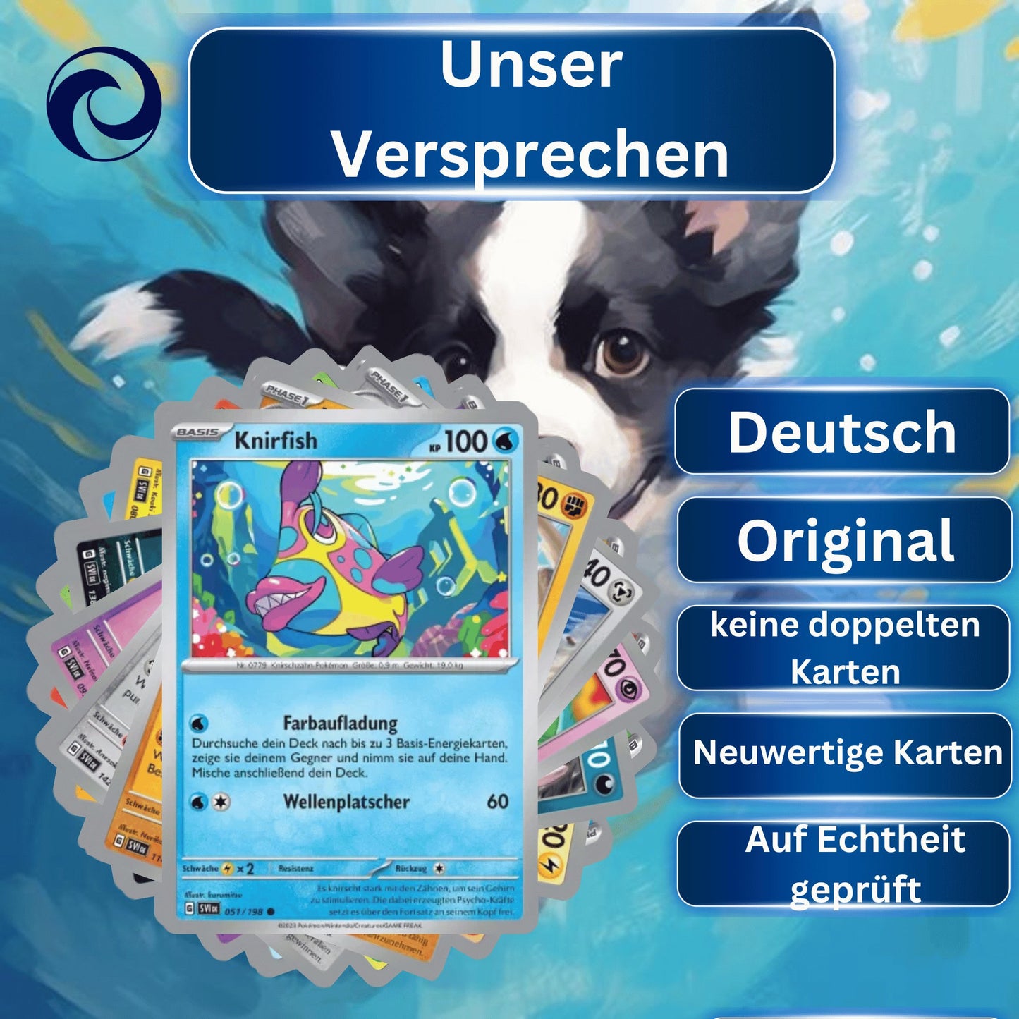 Odisey-Kartenset aus 50 Pokemon Karten Original deutsch | 1 Holo/Reverse Holo Pokemon Karte | Pokemon Karten deutsch original | 50 Original Pokemon Karten | Inklusive Mochi Karte - Odisey Shop